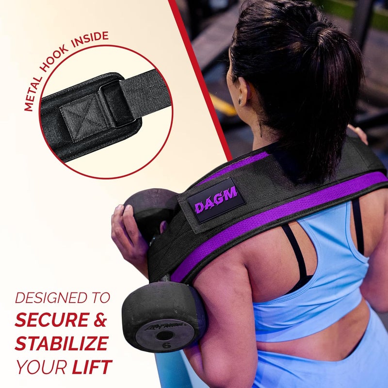 DAGM Hip Thrust Belt for Dumbbells heavy, Secure Glute Trainer with Non-Slip Extra Padding That Protects Your Hips - Ideal for Gym & Home Workouts - Use with Heavy Duty Kettlebells, Dumbbells, & Plates Hold up to 500 lbs - Image 3